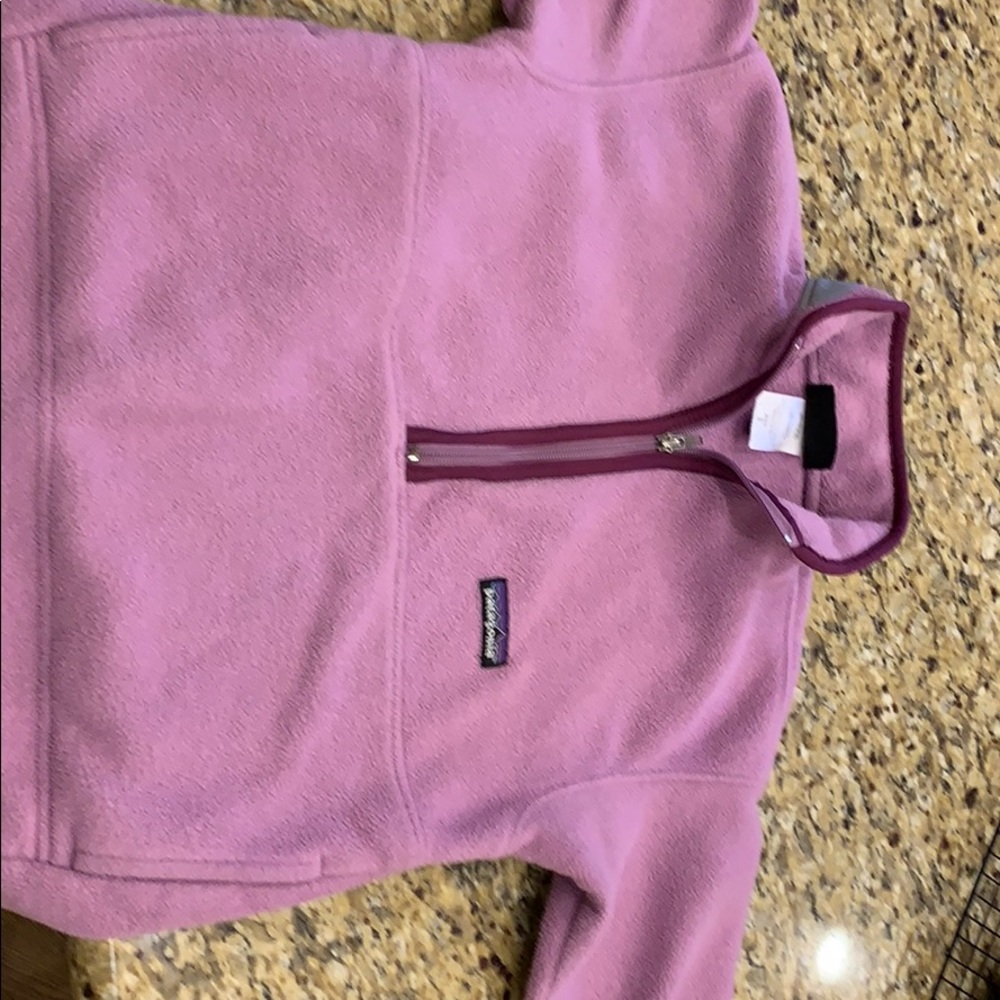 Kids purple Patagonia 1/4 zip fleece